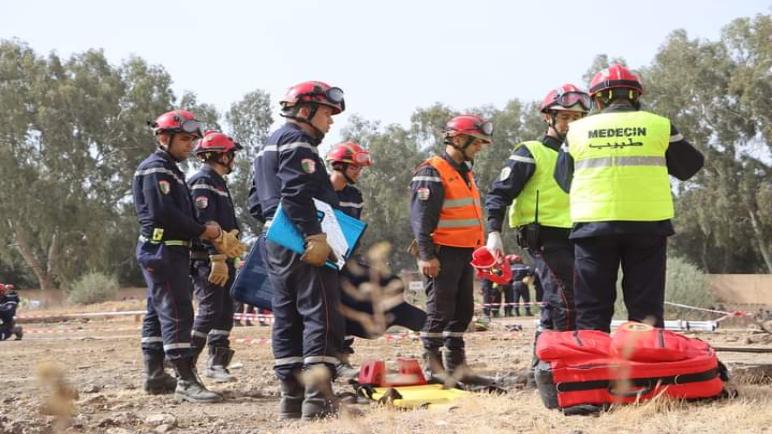 تحت إشراف وزير الداخلية : تمرين جهوي لفرق الدعم والتدخل الأولي للحماية المدنية