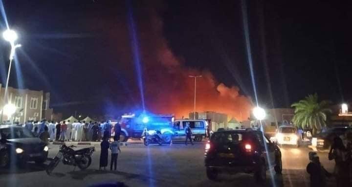 Adrar : 20 locaux brûlés suite à un incendie dans une foire commerciale